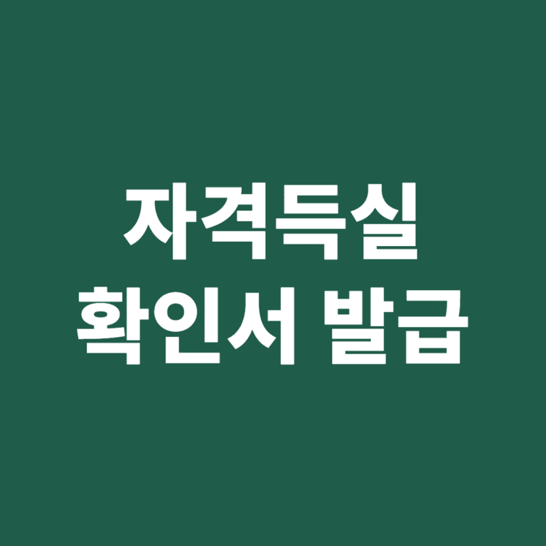 자격득실확인서 발급 방법 5가지 모두 무료